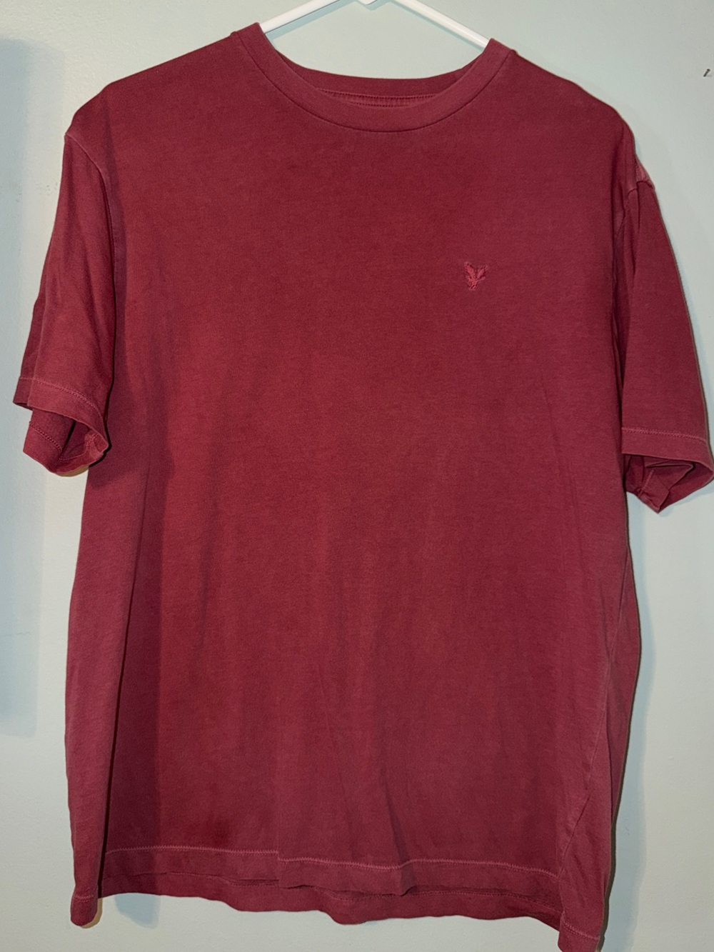 American Eagle Men's Classic Crew Neck T-Shirt - Burgundy